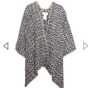 Brand new black and white sweater wrap